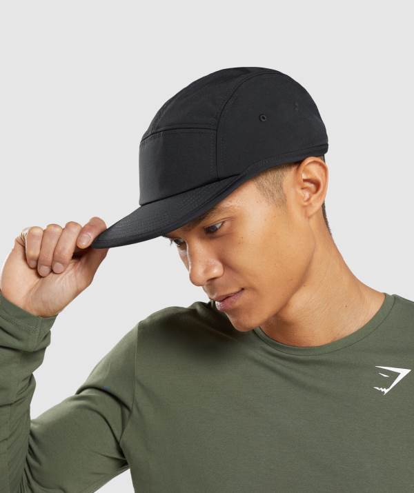 Damske Čiapky Gymshark Flat Peak Čierne | ZO1489730